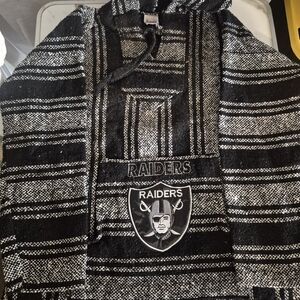 Raiders Black and White RARE Baja Sweater From DURANGO mex.